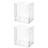 2 Pcs 7.1 in and 18 cm Clear Book Organizers, Large Acrylic Storage Bins for Early Readers' Picture Books, Ideal for Kitchen, Bedrooms, Playrooms