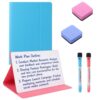 2 Pcs A5 Desktop Whiteboards with Markers and Erasers, 9.48 x 6.69 in Small Dry Erase Board, PVC Folding Portable White Board for Meeting, Draft, Notes, Doodling, Desk Use
