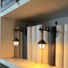 2PCS Bookshelf Lantern, Library Lantern Mini Bookshelf Lamp, Reading Book Shelf Lights for Bookworms, Antique Led Decorative Nook Ornament for Study Reading Corner Home, Unique Gift for Book Lovers