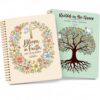 2PCS Christian Coloring Books by Puraesla - Bible Verse Scripture Inspirational Spiral Bound Coloring Pages for Women, Adults, Kids & Teens | Faith-Based Relaxation & Devotional Art Gift