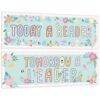 2 Pcs Classroom Reading Poster Decorations, Wildflower Classroom Decor Back to School Positive Reading Banner Poster for Kindergarten Preschool Elementary Middle School Bulletin Board Wall Decor