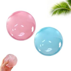 2Pcs Coconut Oil Stress Ball, 2026 New Coconut Oil Squishy, Slow Rising Non-Rebounding Stress Relief Squishy, Portable Desk Squishies Stress Ball (1.6in Pink+Blue)