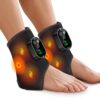 2PCS Cordless Foot Massager for Neuropathy, Foot and Ankle Massager for Pain Relief, 3000mAh Rechargeable Ankle Heating Pad with Massage for Circulation, Black