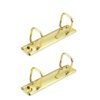 2Pcs Double Square Rings Metal File Clip Two Hole Binding Rings for Paper Document Organization Supplies Metal Binding Set