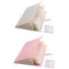 2 Pcs Expanding File Folder, 12 Pocket Accordion Folders with Labels, Letter Size File Folder Document Organizer with Snap Closure for Office, Fits A4 Papers, Macaron Pink and Beige