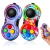 2 Pcs Fidget Controller Pad,Portable Stress Reducer Game Pad Hand Fidget Pad for Release Stress and Anxiety