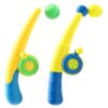 2 Pcs Fishing Rod Pole Pool Toy,Fishing Bath Toys Game for Bath Time Carnival,Educational Learning Toys for Children Magnetic Fishing Rod Game
