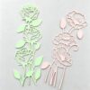 2 Pcs Flower Die Cuts for Card Making Bookmark Metal Cutting Dies for DIY Paper Scrapbooking Rose Decor Poppy Embossing Crafts