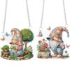 2pcs Gnome 5D DIY Diamond Art Painting Dots Pendant Rhinestone Window
