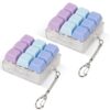 2 PCS Keyboard Fidget Toy for Adult, Loud Keyboard Clicker Keychain, Colorful Stress Relief Fidget Toy for Office, Anxiety and ASMR