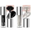2Pcs Lip Gloss Set, Black Shimmer Silve Lipstick for Women, Gothic Makeup