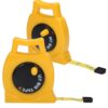 2 Pcs Measuring Tapes, Retractable Tape Measures, 39.4 in / 1 m Soft Portable Mini Tapes, Dual Scale, Yellow