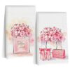 2 Pcs Pink Hand Towels, Perfume Flower Decor Reusable Dish Towels