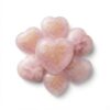 2Pcs Rose Quartz Worry Stone, Heart Shaped Healing Crystal,
