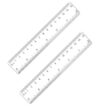 2Pcs Ruler 6 Inch, Mini Ruler Plastic with Cm & Inch Scales