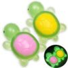 2Pcs Turtle Squishies Toys, Luminous Turtles Squeeze Toy for Stress Relief, Glow in The Dark Fidget Sensory Toy for Kids Teens Birthday Party Favors Gifts