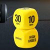 2 Pieces Fitness Workout Dice, 6 Sided Yoga Dice, 5x5x5cm