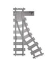 2 Piece Train, Track Plastic (RC Trains) Switch Point Right, Dark Gray, Compatible with Lego Parts 53404