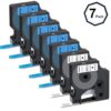 2Pk 45013+5Pk 45016 Label Tape 1/2" Refills Compatible with DYMO D1 Label