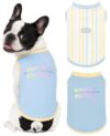 2PK Dog Cooling Shirt for Small Dogs, Lightweight Sun Protection Shirts, Breathable Summer Clothes, Sunblock Sleeveless Tshirt, Quick Dry Sun-Protective Clothing, Anti Itch & Dirt-Resistant Vest, S