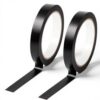 2 Roll Black Washi Tape, 0.59 Inch x 27 Yards Holographic Washi Tape Self Adhesive Masking Sticker Border Masking Tapes Crafting Decorative Tapes for Festival Decoration Scrapbooking, Journal