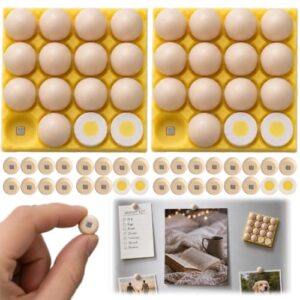 2 Sets 3D Printed Egg Carton Fridge Magnets, 32 Pcs Upgraded Magnetic Hold