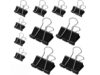 2 Sets 400 Binder Clips Assorted Black Metal Foldable Handles