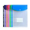 2Sets 6Color File Folders A4 Loose-Leaf Files Bag Expandable Button Label Flap Pocket Attendance File folders