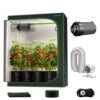 2x4 Grow Tent Kit with Fan and Carbon Filter, 48"x24"x60" 1680D Mylar Indoor Grow Tent Ventilation System with 4 Inch 2-in-1 Fan Filter, 4" x8' Silver Ducting for Hydroponics, Herbs, Vegetables