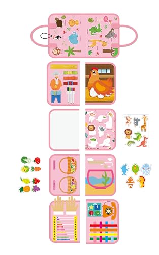2 Year Old Girl Gifts, Montessori Busy Book for Toddlers 1-3, Educational Toys for 1 2 Year Old Girls, Birthday Gift for 1+ Year Old, Fine Motor & Life Skills Activity Book, Travel Toys for Toddler