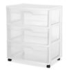 3-Drawer Plastic Rolling Storage Cart Container (2-Pack) DB66982