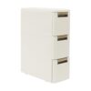 3-Drawer Rolling Storage Cabinet, PP Narrow Dresser Organizer with Wheels, Modern Mobile Storage Tower for Bathroom, Bedroom, Kitchen, Office, Beige 18"x7"x24"