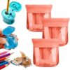 3-Hole Handheld Pencil Sharpener with Lid (3, Orange)