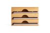 3-in-1 Bamboo Kitchen Wrap Organizer | Wall, Cabinet & Drawer | Serrated Cutter | Fits Any 12" Roll | Avero Brands