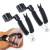 3-in-1 Guitar String Changing Tool with Winder, Cutter & Bridge Pin Remover, Multifunction Peg Turner for Acoustic Electric Bass Guitar Maintenance, Black