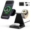 3-in-1 Magnetic Wireless MagSafe Charger Stand for Apple Devices