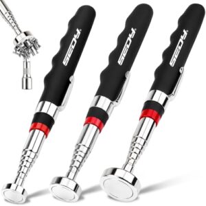 3-Pack Telescoping Magnetic Pickup Tool, 30lb 40lb 80lb Pull Force, 30-Inch Extendable Magnetic Grabber Stick with Non-Slip Handle for Automotive Repair, Garage, Retrieving Screws, Nuts, Bolts, Nails