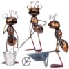 3-Piece 13" Busy Working Ants Metal Garden Statues for Outdoor Decor, Funny Metal Yard Art for Home Decoration, Handmade Retro Statue Gift for Garden Lovers, Women, and Men, for Various Settings