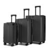 3-Piece ABS Hardside Luggage Set, Multifunctional Travel Suitcases