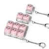 3-Piece with LED Lights Fidget Keyboard Clicky Set. Stress-Relief Clicker Fidget Keyboard—Boosts Focus and Calms Anxiety for Use in Libraries, Offices, and Home (Pink)