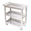3-Tier Stainless Steel Heavy Duty Rolling Utility Cart with Handle