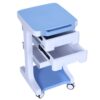 3-Tier Utility Cart with 2 Drawers, Mobile Storage Trolley (Blue White)