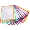 30-Pack Reusable Dry Erase Pockets, Clear Double-Sided Waterproof for Office & School