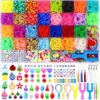 3000+ Rubber Band Bracelet Kit, 30 Colours Loom Bracelet Kit - Rubberband Bracelet making kit Includes Clips, Charms, Beads - Rubber Bands for Bracelets, Ideal Gift for Birthday, Halloween, Xmas