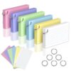 300 Count 3x5 Index Cards with Key Ring, 6 Colored Flash Cards Double-Sided Ruled Flash Cards for Studying, Lists & Daily Reminders, Portable & Easy-Carry Note Cards for Students, Teachers & Office