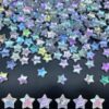 300PCS AB Clear Star Beads,9mm Star Shaped Acrylic Spacer Beads,Bulk Kandi Beads for Bracelet Making & Party Crafts(Clear Star)
