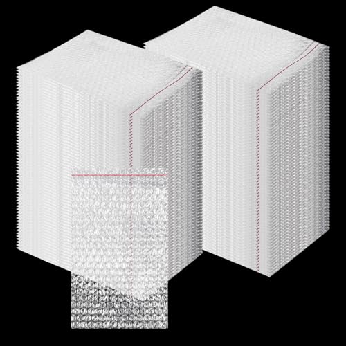 300PCS Bubble Out Bags Pouches, 4"x 6" Self-Seal Bubble Pouches Bags, Clear Double Walled Cushioning Bags Bubble Bags for Small Busines, Packing, Shipping, Mailing and Storage