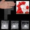 [300PCS] Clear Rubber Bands 3 Size - 7.9" 5.9" 3.9" Rubber Bands for Balloon Arch Elastic Tying Band for Arch Frame Garland Wall, Transparent Balloon Connectors for Party Decor Baby Shower Decorations
