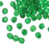 300pcs Crystal Glass Teardrop Beads, 6mm Faceted Spacer Beads for Necklace(Green)
