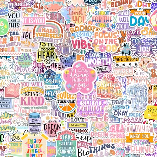 300 PCS Inspirational Stickers for Adults, Teens, Teachers, Motivational Stickers for Water Bottles, Laptops, Decals, Scrapbook Journal
